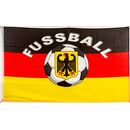 Flagge 90 x 150 : Deutschland mit Fußball