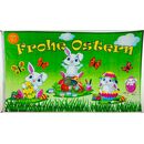 Flagge 90 x 150 : Ostern Frohe Ostern weiße Hasenkinder