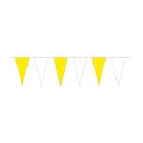 Wimpelkette wetterfest 10 m : gelb/weiß, schwere...