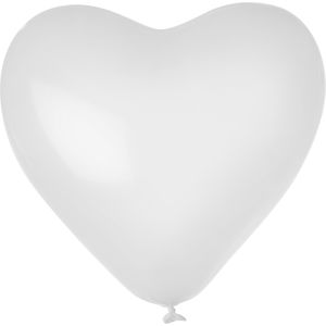Luftballons Herz, weiß 90 cm Umfang 10er Pack