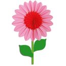 Blume rosa aus Seidenpapier 52 cm