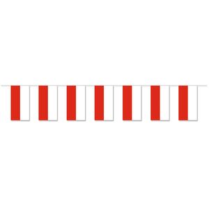 Papierfahnen-Kette 5m Schützenfest rot/weiß