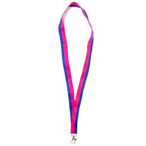 Regenbogen Halsband Bi-Pride mit Karabinerhaken 45cm lang