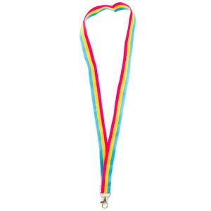 Regenbogen Halsband Pansexuell mit Karabinerhaken 45cm lang