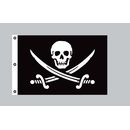 Riesen-Flagge: Pirat mit Säbel 150cm x 250cm