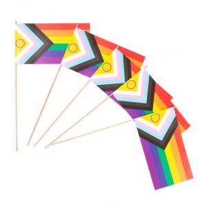 Papierfähnchen LGBTQIA+ Regenbogen