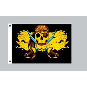 Flagge 90 x 150 : Pirat gold