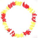 Blumenkette / Hawaiikette rot-gelb