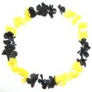 Blumenkette / Hawaiikette gelb-schwarz