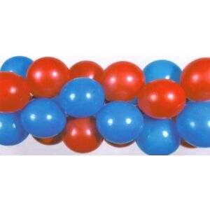 Luftballongirlande blau-rot 5meter lang!