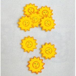 Holz-Streukonfetti : Sonne
