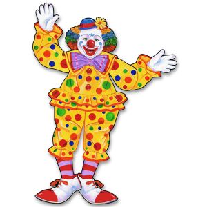 Ausklappmotiv aus Karton "Clown"