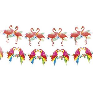 Motivkette : Flamingos und Papageien(2 im Set)