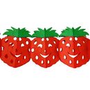 Girlande Erdbeeren 3m lang, schwer entflammbar