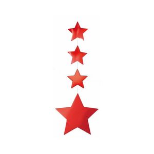 Deckenhänger 4 Rote Sterne 130 cm
