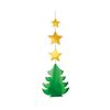 Deckenhänger Sterne mit Tannenbaum Höhe: 70 cm