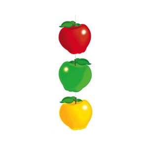 Mobile : 3 Äpfel rot-grün-gelb