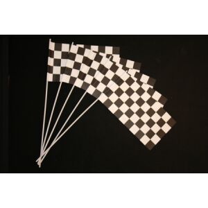 Papierfähnchen Zielflagge Karo schwarz/weiß 10 Stück
