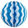 Wabenball Blau-Weiß 30cm, schwer entflammbar