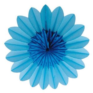 Blütenfächer blau-blau, aufwendig gearbeitet 50 cm