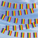 Party-Flaggenkette Regenbogen 6,20 m