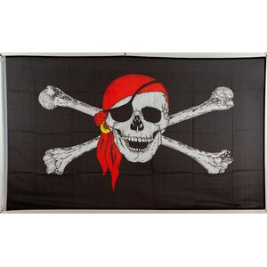 Flagge 90 x 150 : Piratenflagge mit Kopftuch