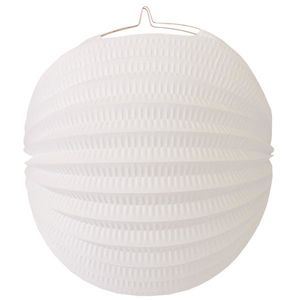 Ballonlaterne / Lampion: Weiß 24cm
