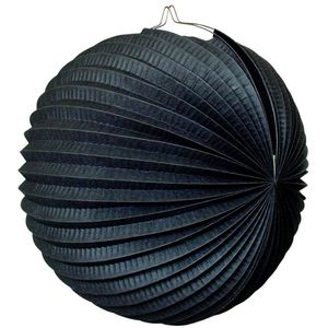 Ballonlaterne / Lampion: Schwarz 24cm