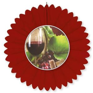 Dekofächer Wein rot 60 cm, schwer entflammbar