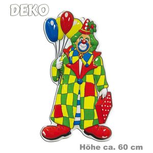 Wanddeko Clown mit Ballons