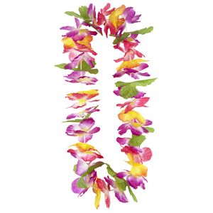 Blumenkette / Hawaiikette Neonfarben bunt