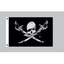 Flagge 90 x 150 : Pirat mit Säbel nach unten